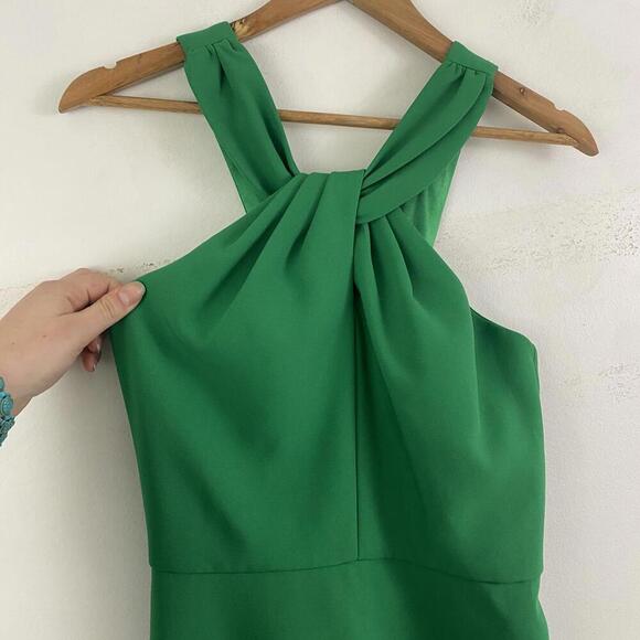 CAMILLE LA VIE Kelly green high neck maxi formal dress - Picture 5 of 7